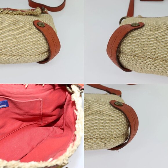 BURBERRY Blue Label Shoulder Bag Straw Beige Auth 123677 - Picture 15 of 15